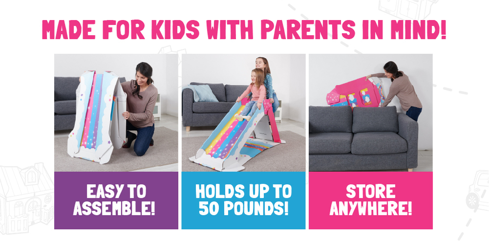 Pop up the fun and fold it back up when you're done!